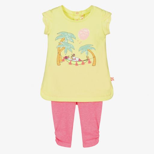 Billieblush-Pink & Yellow Leggings Set | Childrensalon Outlet