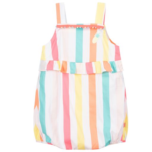 Billieblush-Striped Dungaree Shorts | Childrensalon Outlet