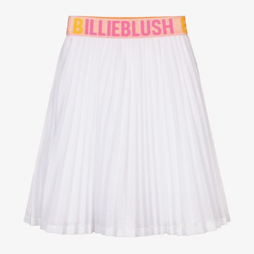 Billieblush-White Glitter Pleated Skirt | Childrensalon Outlet
