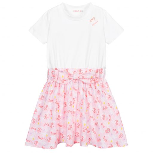 Billieblush-White & Pink Sunglasses Dress | Childrensalon Outlet