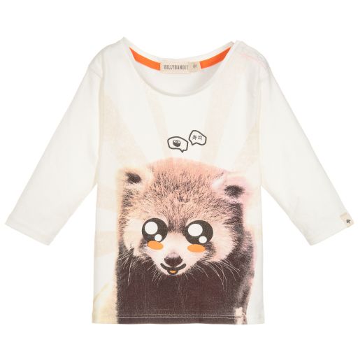 Billybandit-Baby Boys Ivory Cotton T-Shirt | Childrensalon Outlet