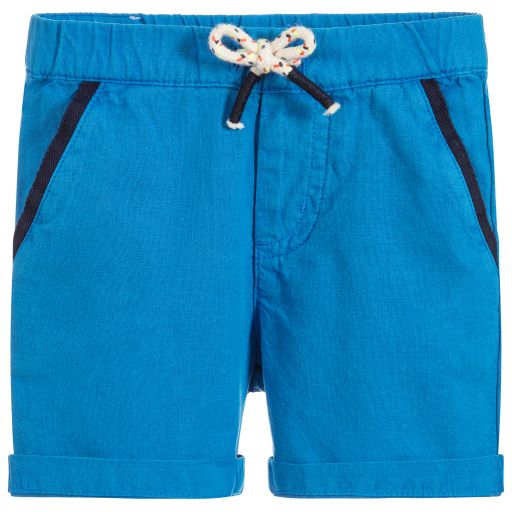 Billybandit-Boys Blue Cotton Shorts | Childrensalon Outlet