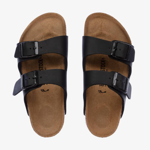 Birkenstock-Black Buckled Sandals | Childrensalon Outlet