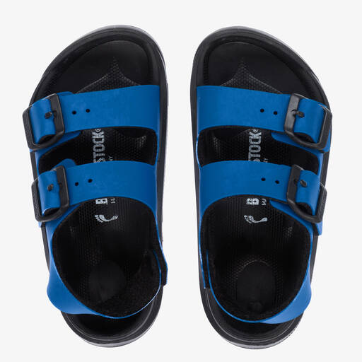 Birkenstock-Boys Blue Buckled Sandals | Childrensalon Outlet