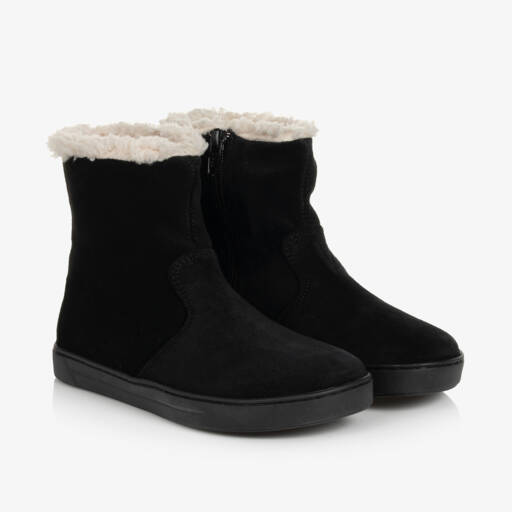 Birkenstock-Girls Suede Sherpa Ankle Boots | Childrensalon Outlet