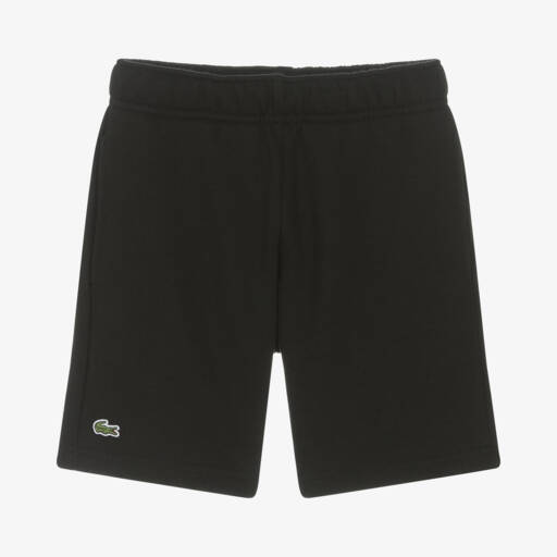 Lacoste-Black Cotton Crocodile Shorts | Childrensalon Outlet