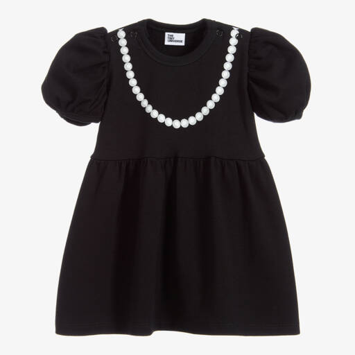 The Tiny Universe-Black Organic Cotton Dress | Childrensalon Outlet