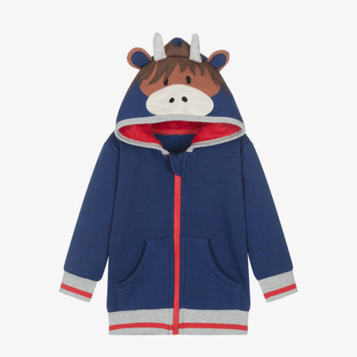 Blade & Rose-Boys Cozy Blue Cow Hoodie | Childrensalon Outlet