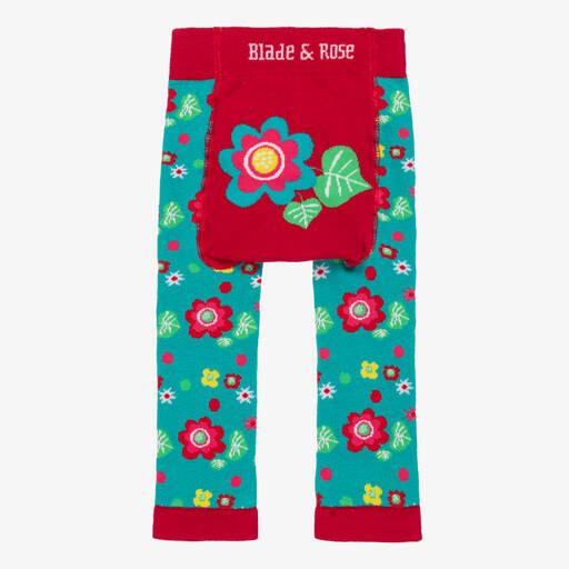 Blade & Rose-Girls Blue Floral Garden Leggings | Childrensalon Outlet