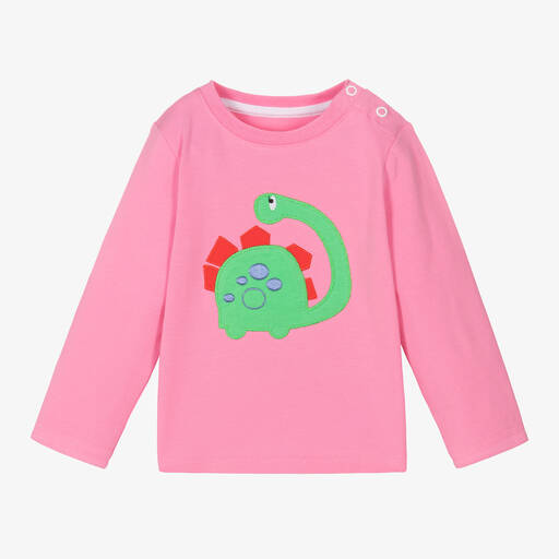 Blade & Rose-Girls Pink Cotton Bright Dino Top | Childrensalon Outlet