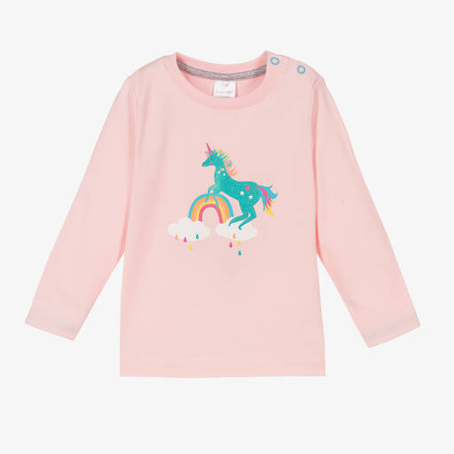 Blade & Rose-Girls Pink Cotton Sparkly Unicorn Top | Childrensalon Outlet