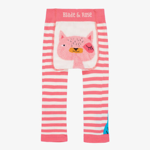 Blade & Rose-Girls Pink Willow The Cat Leggings | Childrensalon Outlet