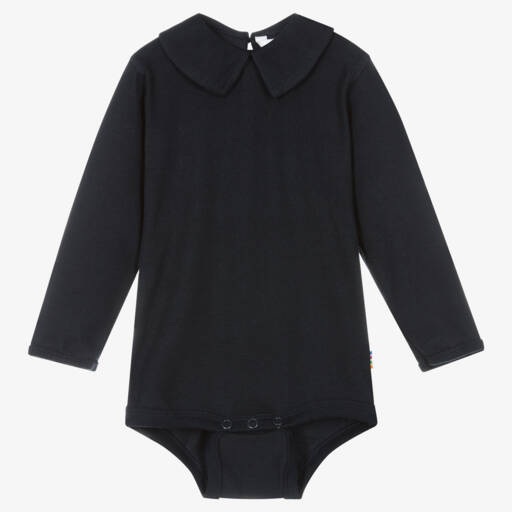 Joha-Blue Organic Cotton Bodysuit | Childrensalon Outlet