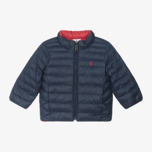 Ralph Lauren-Blue & Red Reversible Puffer Jacket | Childrensalon Outlet