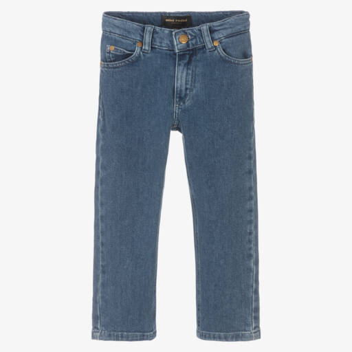 Mini Rodini-Blue Straight Denim Jeans | Childrensalon Outlet