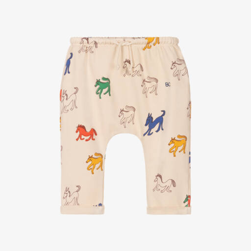 Bobo Choses-Boys Ivory Horse Pattern Joggers | Childrensalon Outlet