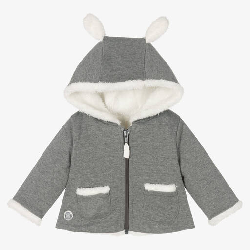 Boboli-Baby Boys Grey Cotton Jacket | Childrensalon Outlet