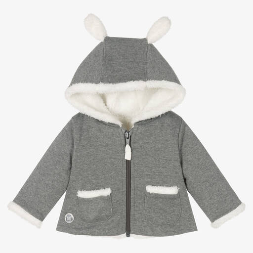 Boboli-Graue Baumwolljacke (Baby J) | Childrensalon Outlet