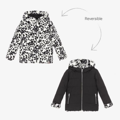 Boboli-Black Dalmatian Reversible Jacket | Childrensalon Outlet