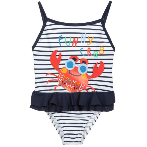 Boboli-مايّو مقلم لون أبيض وكحلي | Childrensalon Outlet