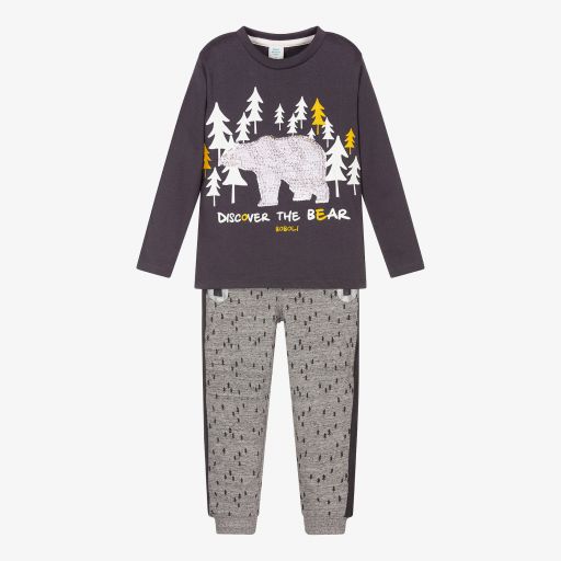 Boboli-Boys Blue Cotton Trouser Set | Childrensalon Outlet