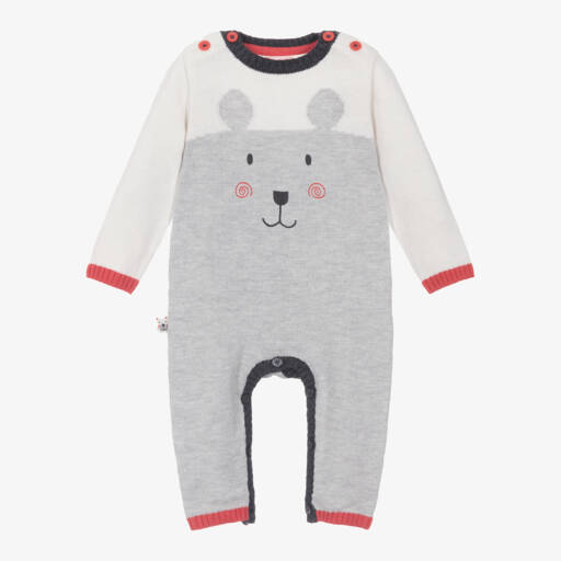 Boboli-Boys Ivory Bear Playsuit | Childrensalon Outlet