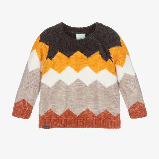 Boboli-Boys Knitted Zigzag Sweater | Childrensalon Outlet