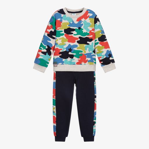 Boboli-Boys Multi Print Tracksuit | Childrensalon Outlet