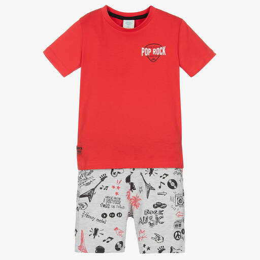 Boboli-Красная футболка и шорты из хлопка | Childrensalon Outlet