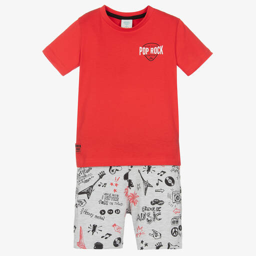 Boboli-Ensemble short coton rouge festival | Childrensalon Outlet