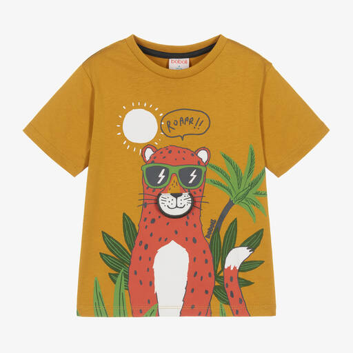 Boboli-Boys Yellow Cotton T-Shirt | Childrensalon Outlet