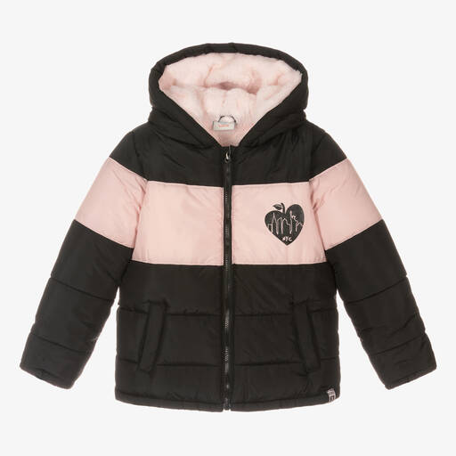 Boboli-Girls Black Puffer Jacket | Childrensalon Outlet