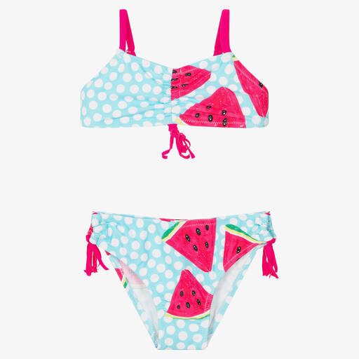 Boboli-Girls Blue & Pink Watermelon Print Bikini | Childrensalon Outlet
