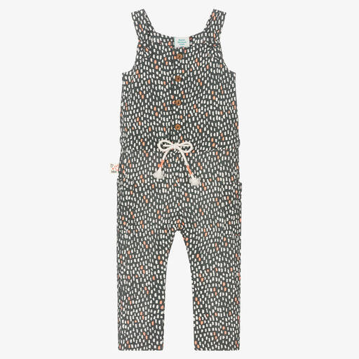 Boboli-Girls Grey Cotton Jersey Jumpsuit | Childrensalon Outlet