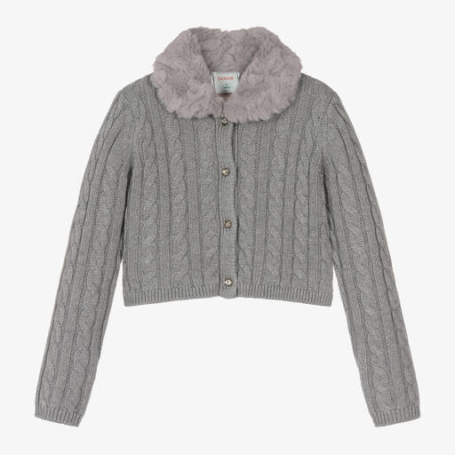 Boboli-Серый трикотажный кардиган | Childrensalon Outlet