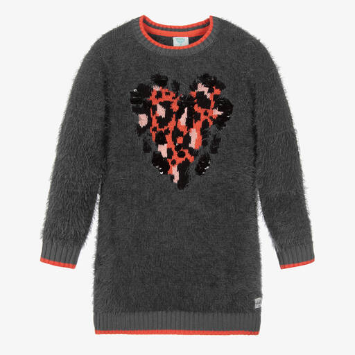 Boboli-Серое вязаное платье-свитер | Childrensalon Outlet