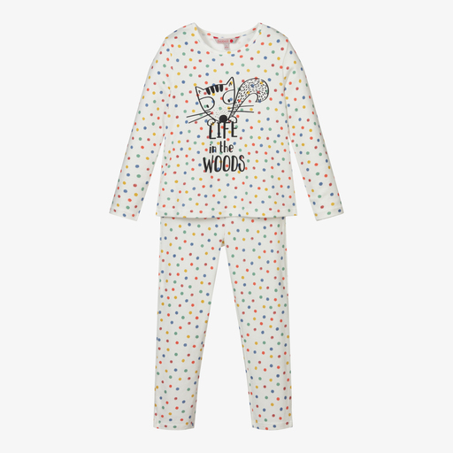 Boboli-Кремовая хлопковая пижама для девочек | Childrensalon Outlet