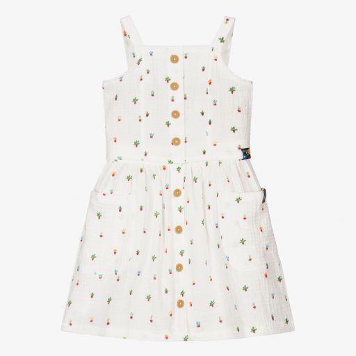 Boboli-Кремовый топ и юбка в цветочек для девочек | Childrensalon Outlet