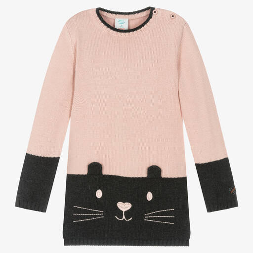 Boboli-Girls Knitted Cat Dress Set | Childrensalon Outlet