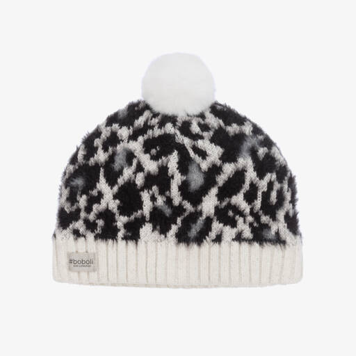 Boboli-Girls Knitted Hat with Pom-Pom | Childrensalon Outlet