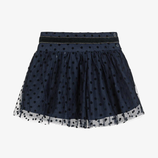 Boboli-Girls Navy Blue Tulle Skirt | Childrensalon Outlet