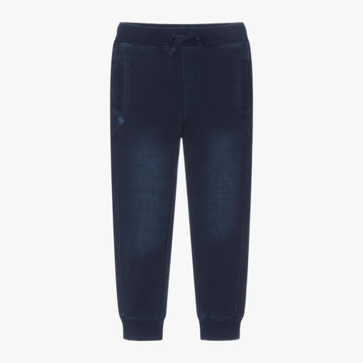 Boboli-Girls Navy Cotton Blend Joggers | Childrensalon Outlet