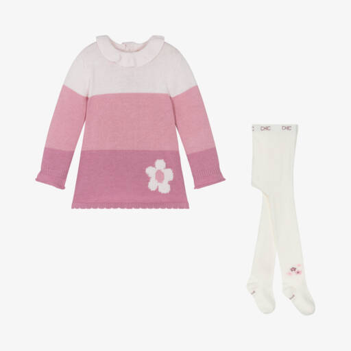 Boboli-Girls Pastel Knit Dress Ensemble | Childrensalon Outlet