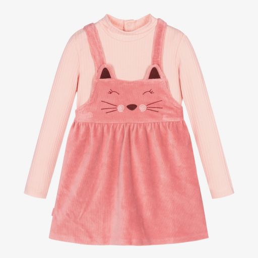 Boboli-Комплект с розовым платьем из хлопка для девочек | Childrensalon Outlet