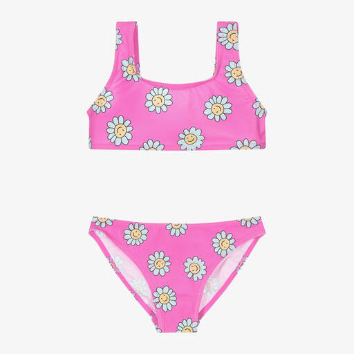 Boboli-Girls Pink Floral Bikini | Childrensalon Outlet