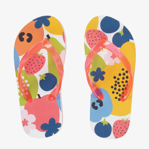 Boboli-Girls Pink Fruity Flip-Flops | Childrensalon Outlet