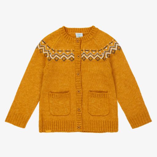 Boboli-Желтый вязаный кардиган для девочек | Childrensalon Outlet