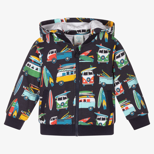 Boboli-Organic Cotton Zip-Up Hoodie | Childrensalon Outlet