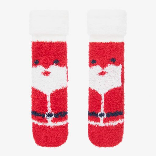 Boboli-Red Santa Cotton Socks | Childrensalon Outlet