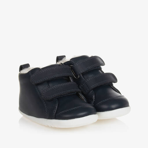 Bobux Step Up-Bottillons bleus en cuir bébé | Childrensalon Outlet